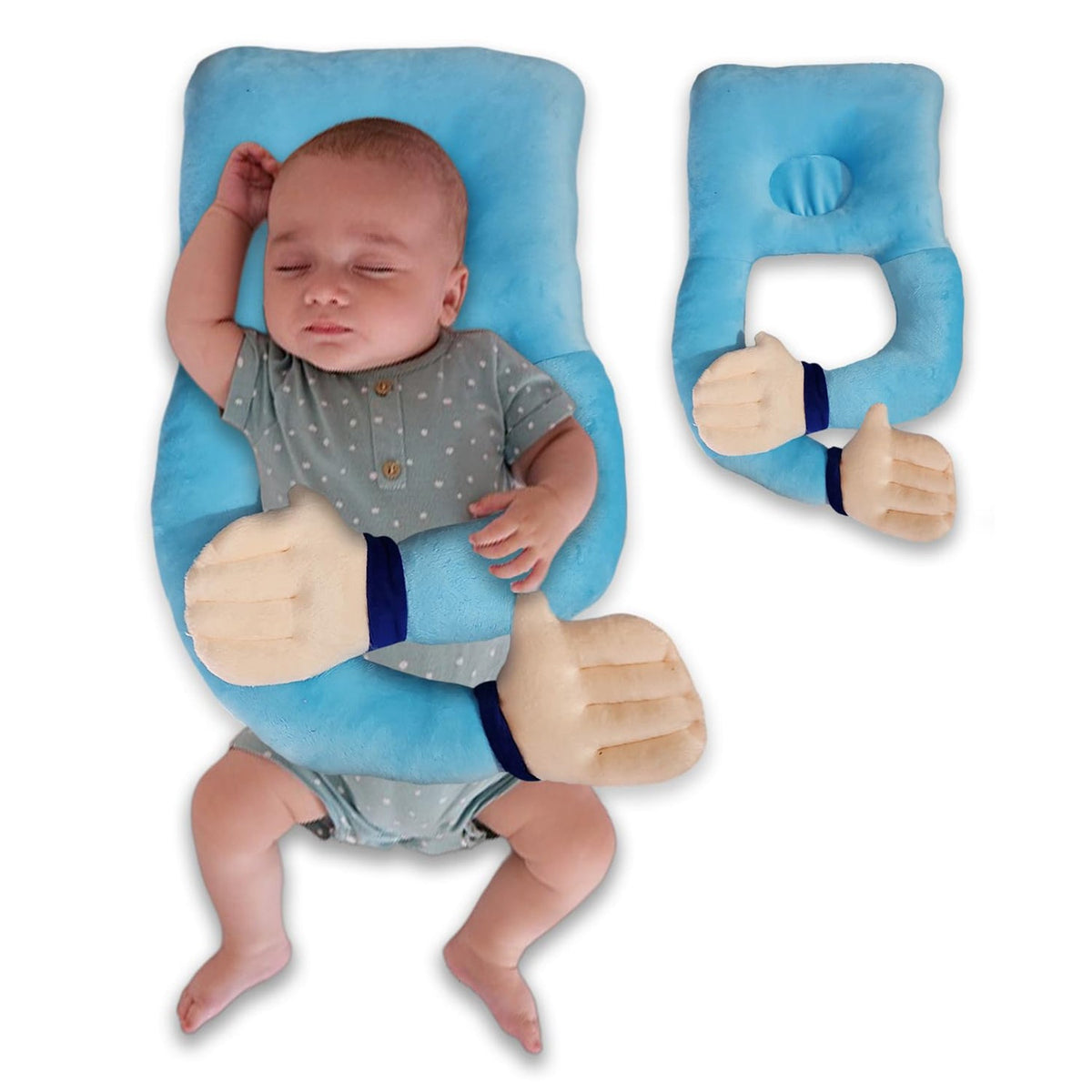 Kausbabi Plush Hugging Pillow for Baby Boys & Girls | Soft Infant Cuddle Cushion | Lightweight, Durable & Washable | Cute Animal Shape Baby Pillow for Sleeping & Playtime