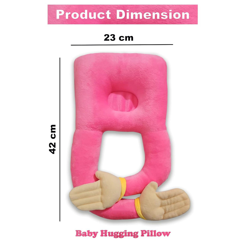 Kausbabi Plush Hugging Pillow for Baby Boys & Girls | Soft Infant Cuddle Cushion | Lightweight, Durable & Washable | Cute Animal Shape Baby Pillow for Sleeping & Playtime