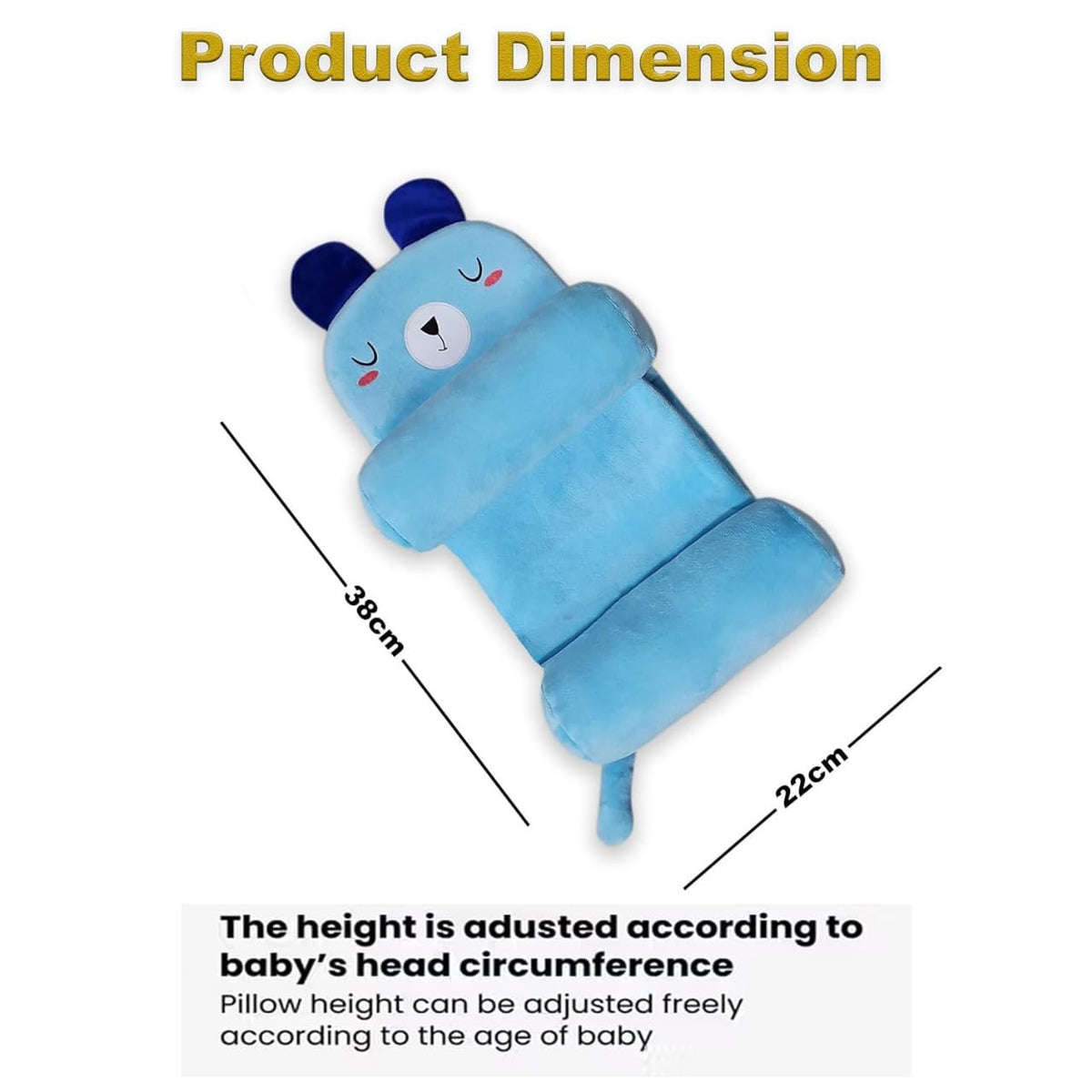 Baby Sleeping Support Pillow with Side Rollers | Newborn Safety Sleeping Pillow Set | Soft Cotton Infant Neck Pillow for 0–12 Months | Anti-Flat Head Cushion for Baby Boys & Girls