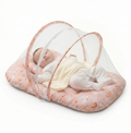 Kausbabi Foldable Baby Mosquito Net with Mattress | Portable Infant Sleeping Bed with Cushion | Breathable Mesh Protection for Newborn Babies | Lightweight Travel Baby Bed (0-12 Months)