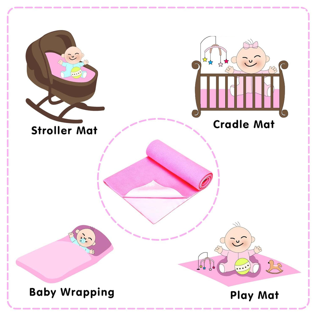 Waterproof Baby Dry Sheet – Reusable Baby Bed Protector & Mattress Cover | Soft, Breathable & Washable Sheet for Infants & Toddlers (Medium 70X100)