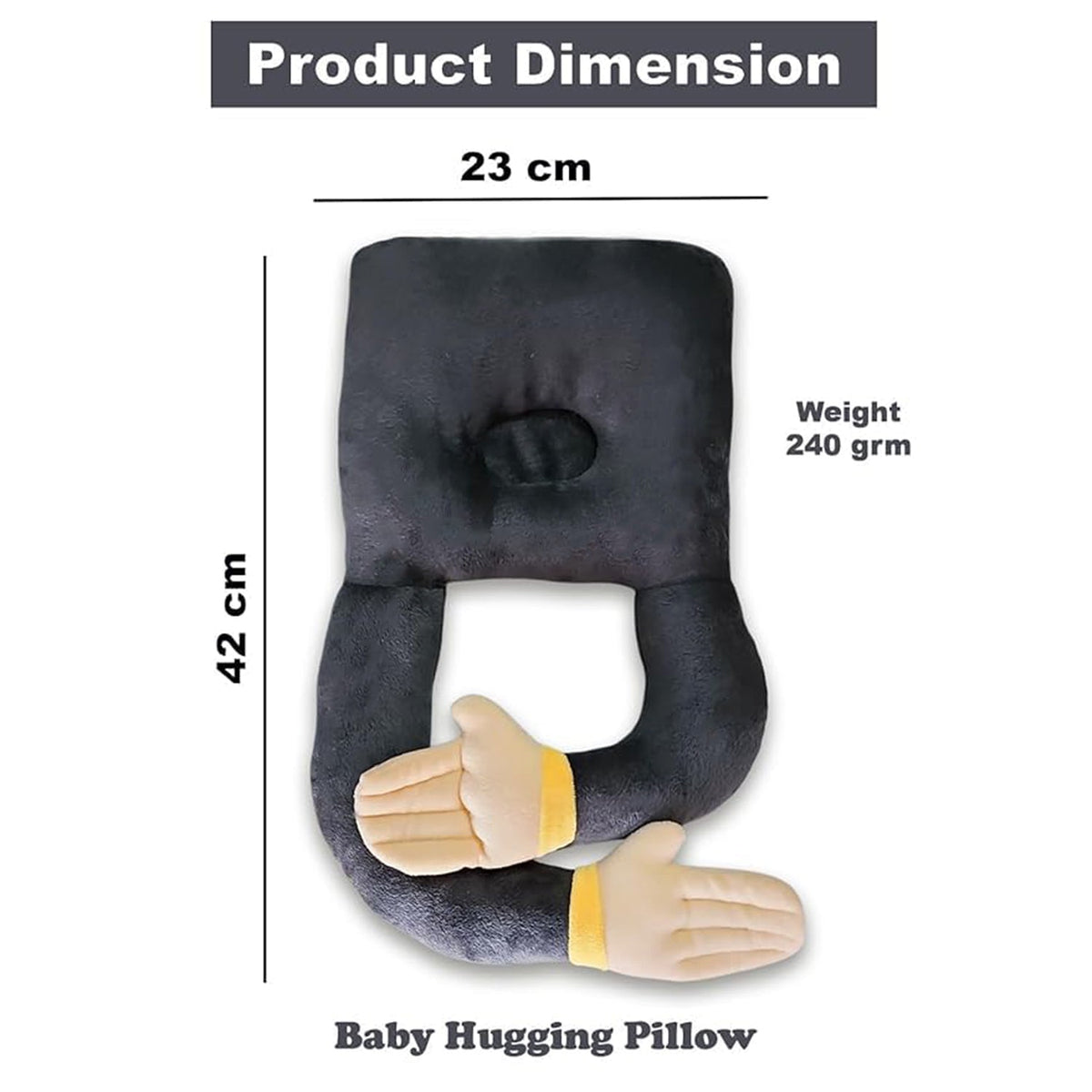 Kausbabi Plush Hugging Pillow for Baby Boys & Girls | Soft Infant Cuddle Cushion | Lightweight, Durable & Washable | Cute Animal Shape Baby Pillow for Sleeping & Playtime