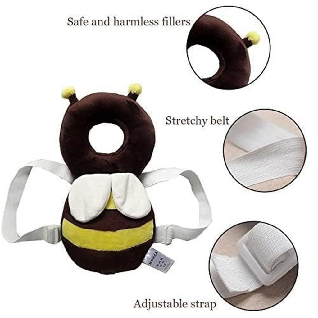 Baby Head Protector Cushion Plush Soft Multicolor Toy Early Learning Toy Fall Protection Helmet Baby Head Protector Child Adjustable Shoulder Strap (Perfect Gift for Baby)