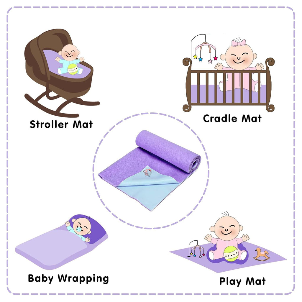 Waterproof Baby Dry Sheet – Reusable Baby Bed Protector & Mattress Cover | Soft, Breathable & Washable Sheet for Infants & Toddlers (Medium 70X100)