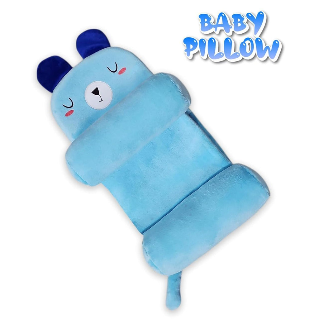 Baby Sleeping Support Pillow with Side Rollers | Newborn Safety Sleeping Pillow Set | Soft Cotton Infant Neck Pillow for 0–12 Months | Anti-Flat Head Cushion for Baby Boys & Girls