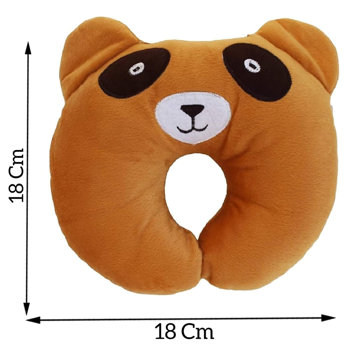 Cotton New Born Baby Soft Neck Supporting Pillow (0-12 Month), Infant Pillow Printed, Baby Sleeping, Gift for Babies Brown Panda