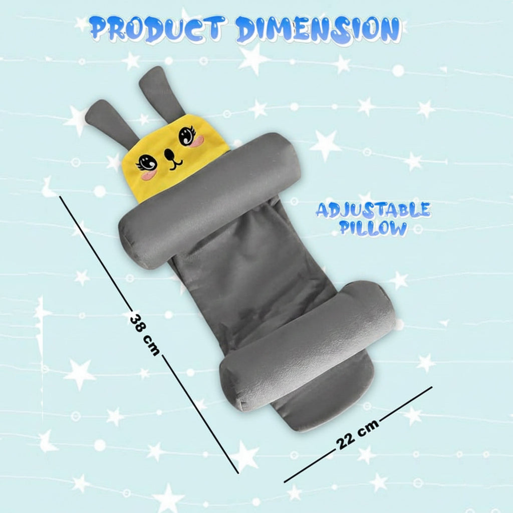 Baby Sleeping Support Pillow with Side Rollers | Newborn Safety Sleeping Pillow Set | Soft Cotton Infant Neck Pillow for 0–12 Months | Anti-Flat Head Cushion for Baby Boys & Girls (New)