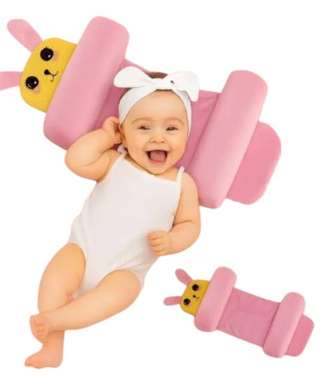 Baby Sleeping Support Pillow with Side Rollers | Newborn Safety Sleeping Pillow Set | Soft Cotton Infant Neck Pillow for 0–12 Months | Anti-Flat Head Cushion for Baby Boys & Girls (New)