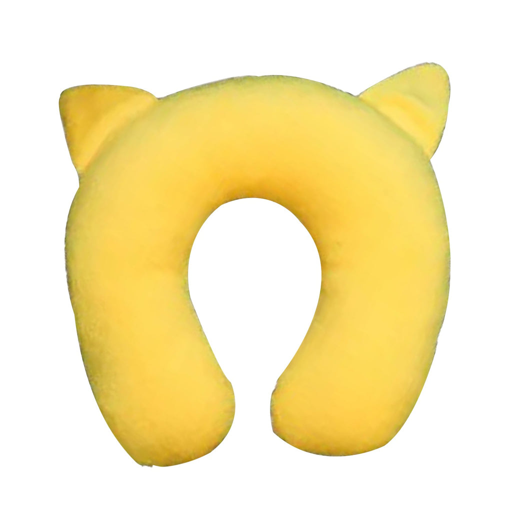 Cotton New Born Baby Soft Neck Supporting Pillow (0-12 Month), Infant Pillow Printed, Baby Sleeping, Gift for Babies YellowBlue