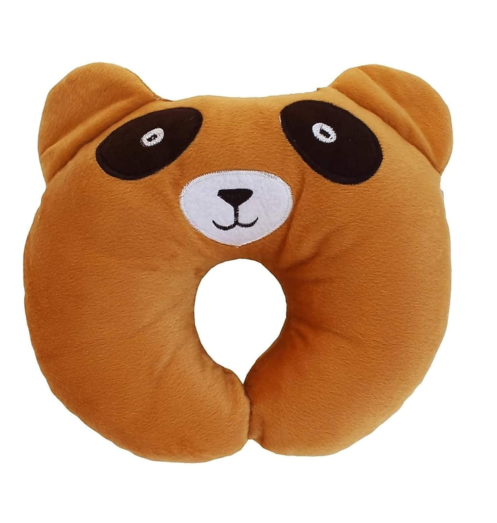 Cotton New Born Baby Soft Neck Supporting Pillow (0-12 Month), Infant Pillow Printed, Baby Sleeping, Gift for Babies Brown Panda