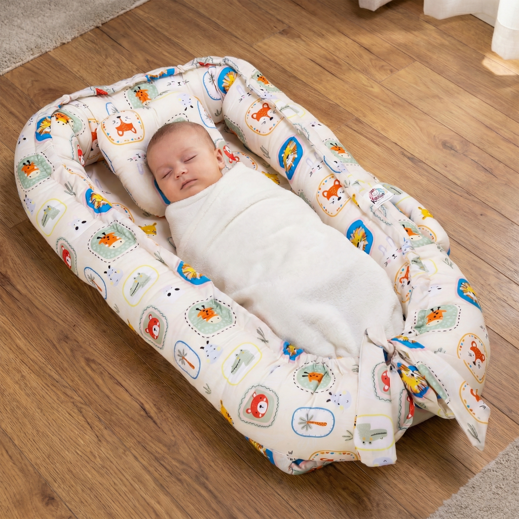 Baby Nest Bed for Newborn Comfortable Baby Bed with white color